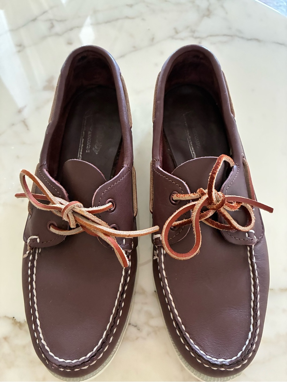 Quoddy Women's Brown Leather Boat Loafers